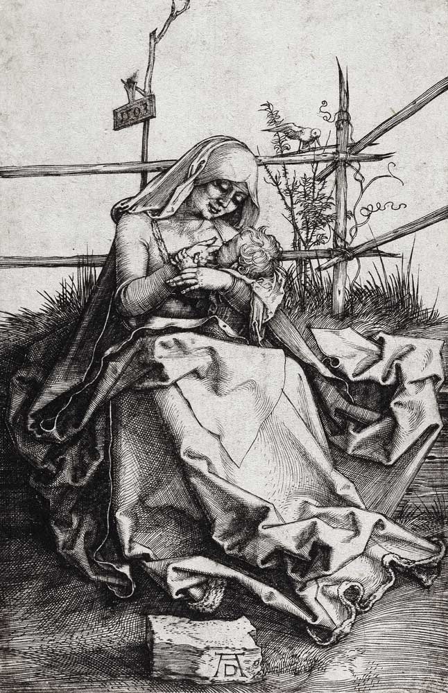 Maria auf der Rasenbank, das Kind stillend a Albrecht Durer