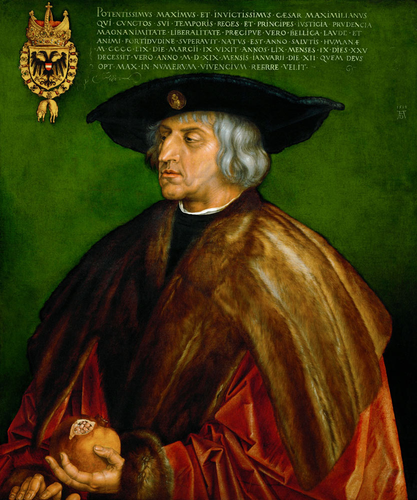 Maximilian I , Portrait a Albrecht Durer