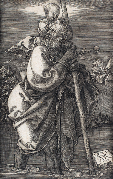 Saint Christopher Facing Left a Albrecht Durer