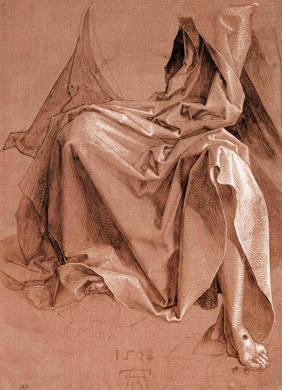 Study of the robes of Christ a Albrecht Durer