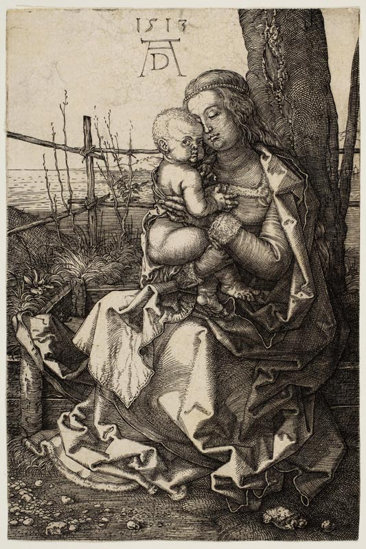 Virgin and Child Seated by a Tree a Albrecht Durer