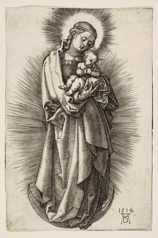 Virgin and Child on the Crescent with a Diadem a Albrecht Durer