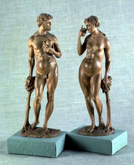 Adam and Eve, a pair of statues a Albrecht Durer