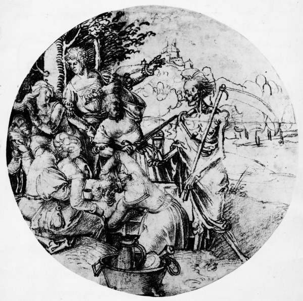 A.Dürer, Banqueting Party & Death /Draw. a Albrecht Durer