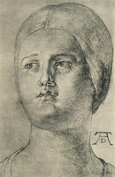 A.Dürer, Head of a Woman /Draw./ c.1505 a Albrecht Durer