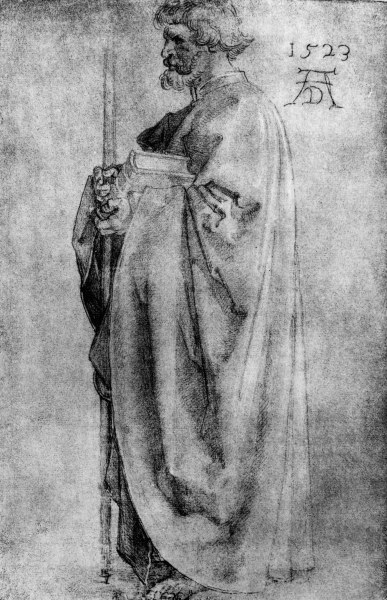 A.Dürer, Standing Apostle / Draw./ 1523 a Albrecht Durer