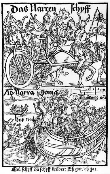 Brant, Ship of Fools / Woodcut / Dürer a Albrecht Durer