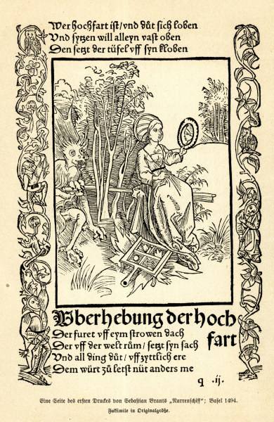 Brant, Ship of Fools,Haughty Fool/Dürer a Albrecht Durer