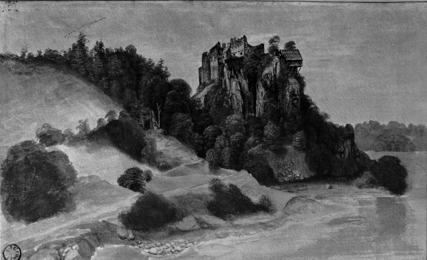 Castle Ruins by a River / Dürer / 1494/5 a Albrecht Durer
