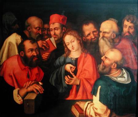 Christ, aged twelve, among the scribes a Albrecht Durer