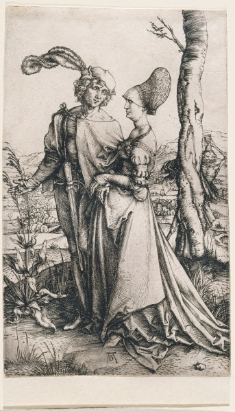 Young Couple Threatened by Death a Albrecht Durer
