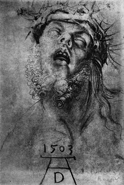 Dürer / Head of the dead Christ a Albrecht Durer