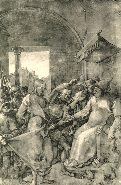 Dürer, Christ bef.Caiaphas / Green Pass. a Albrecht Durer