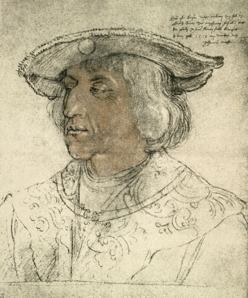 Emperor Maximilian I / Drawing / Dürer a Albrecht Durer