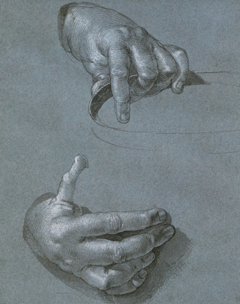 Study of hands a Albrecht Durer