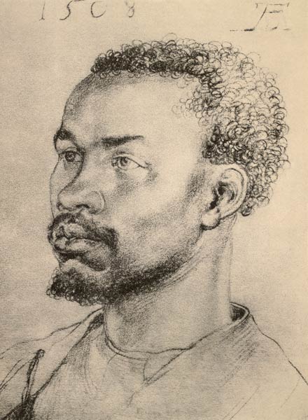 A.Dürer, Head of a Negro / Draw./ 1508 a Albrecht Durer