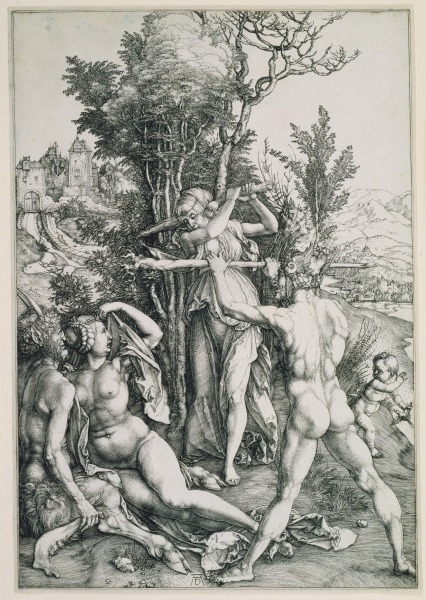 The Combat of Vitue and Pleasure in the Presence of Hercules a Albrecht Durer