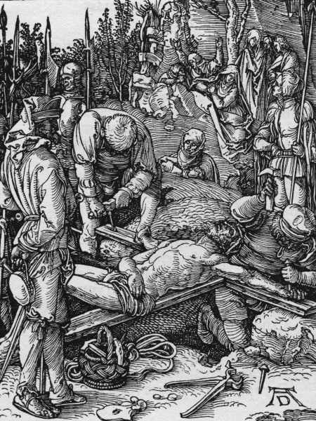 Nailing to the Cross / Dürer / c.1509 a Albrecht Durer