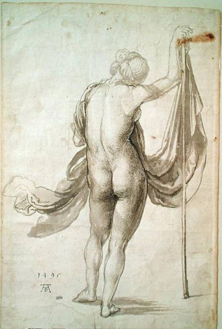 Nude Study or, Nude Female from the Back a Albrecht Durer