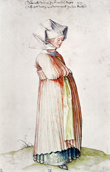 A.Dürer,Nuremberg Woman Dressed f.Church a Albrecht Durer