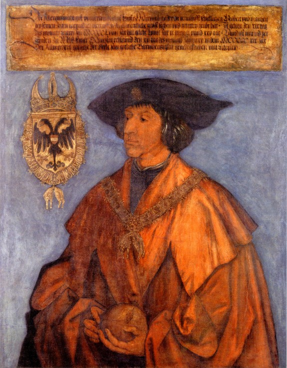 Portrait of Emperor Maximilian I (1459-1519) a Albrecht Durer