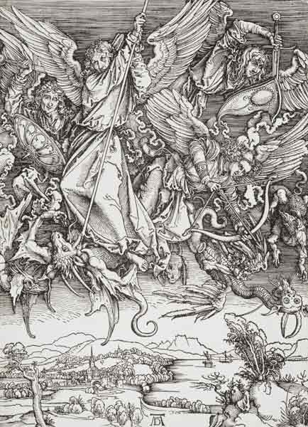 Duerer / St. Michael and the Dragon a Albrecht Durer