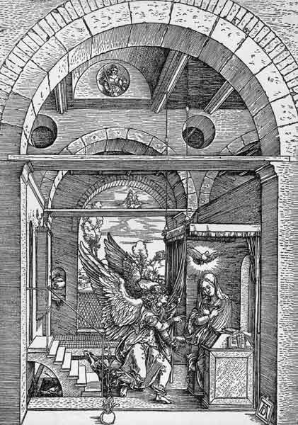 Dürer, The Annunciation /Woodcut/c.1503 a Albrecht Durer