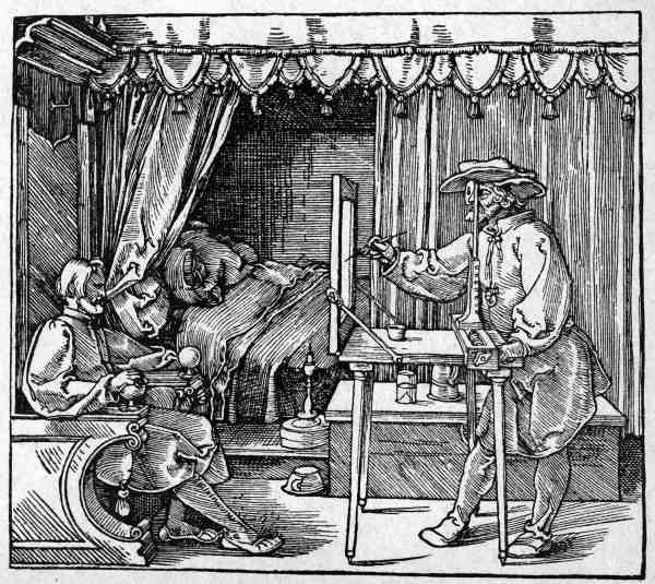 The draughtsman of the seated man/ Dürer a Albrecht Durer
