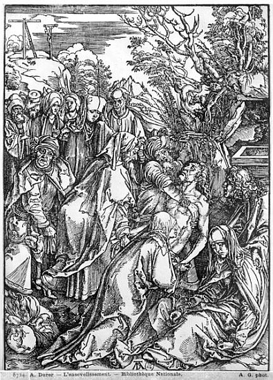 The entombment of Christ, from ''The Great Passion'' series, 1497-1500 a Albrecht Durer