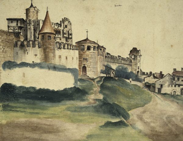 Trento Castle / Paint.by Duerer / 1495 a Albrecht Durer