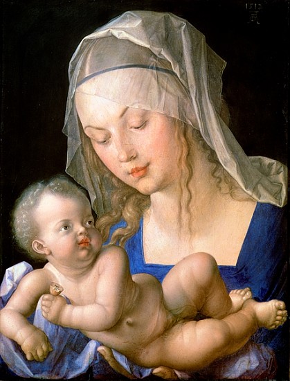 Virgin and child holding a half-eaten pear a Albrecht Durer