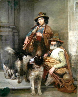Travelling Italian Players, 1854 (oil on canvas) a Aleksander Stankiewicz
