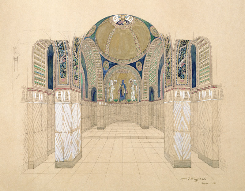 Design for a church interior, 1910 a Aleksey Shchusev