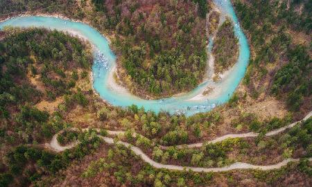 Road and river