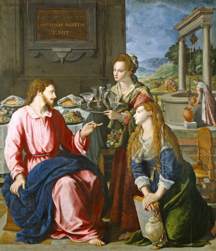 Christ with Maria and Martha a Alessandro Allori