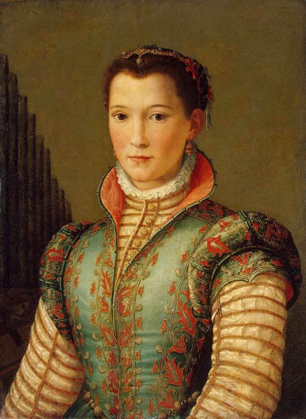 Portrait of Eleanor of Toledo (1522–1562), wife of Grand Duke Cosimo I de' Medici a Alessandro Allori