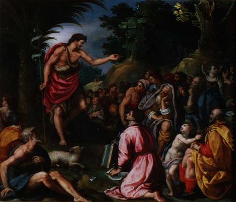 St. John the Baptist Preaching a Alessandro Allori