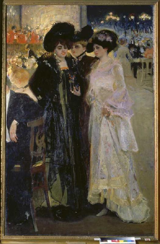 Damen in einem Pariser Café a Alexander Alexandrowitsch Muraschko