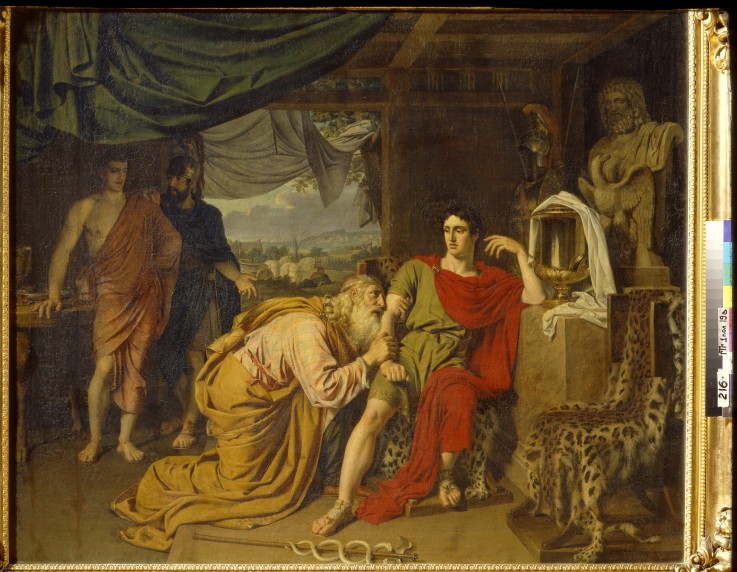 Priam tearfully supplicates Achilles, begging for Hector's body a Alexander Andrejewitsch Iwanow