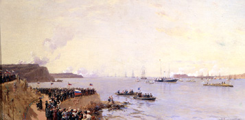 Die Ankunft des Zaren Alexander II. in Sewastopol a Alexander Karlovich Beggrow