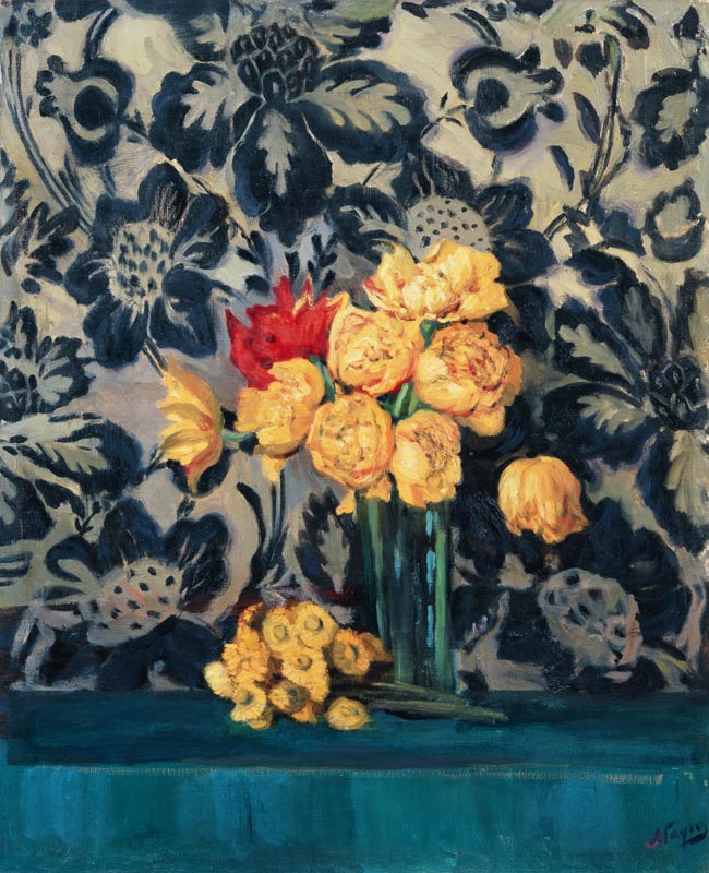 Blumen (Gelb auf Schwarz) a Alexander Fjodorowitsch Gausch