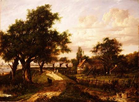 A Farmstead by a River a Alexander Nasmyth