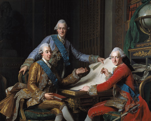 Re Gustav III di Svezia e i suoi fratelli     a Alexander Roslin