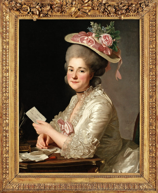 Portrait of Marie Emilie Cuivilliers, née Boucher a Alexander Roslin