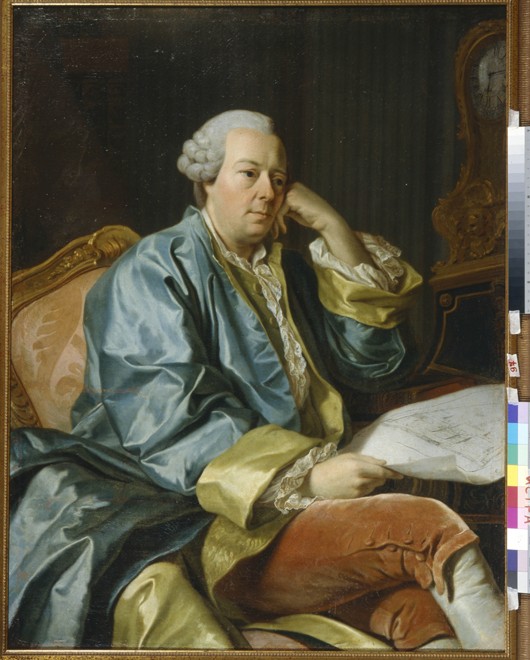 Portrait of Ivan Ivanovich Betskoi (1704-1795) a Alexander Roslin