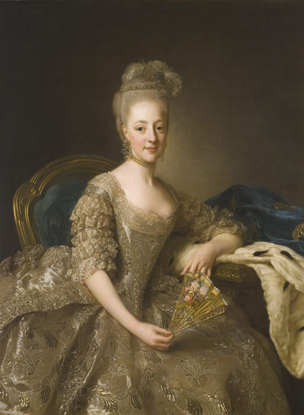 Portrait of Hedwig Elisabeth Charlotte of Holstein-Gottorp (1759-1818) a Alexander Roslin