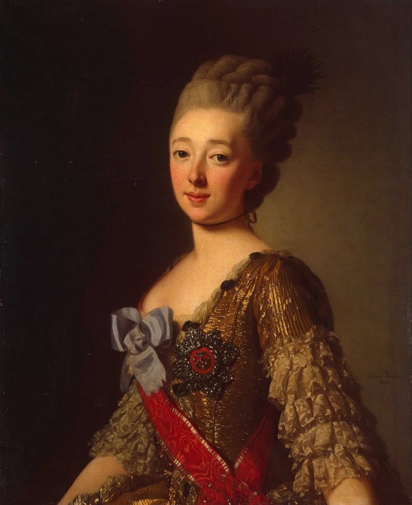 Portrait of Grand Duchess Natalia Alexeyevna of Russia (1755-1776), Princess Wilhelmina Louisa of He a Alexander Roslin