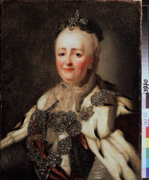 Portrait of Empress Catherine II (1729-1796) a Alexander Roslin