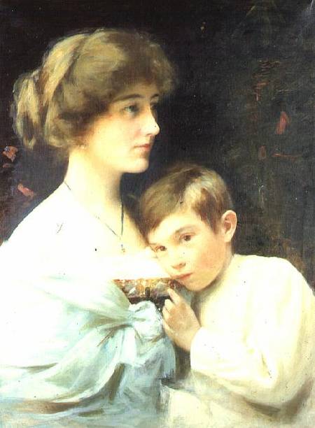 A Portrait of Marian Harford and Her Son Stuart a Alexander Rossi