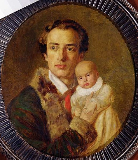 Portrait of Alexander Herzen with his son a Alexander Lavrentievich Vitberg